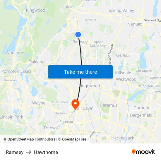 Ramsey to Hawthorne map