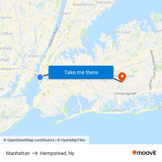 Manhattan to Hempstead Ny with public transportation