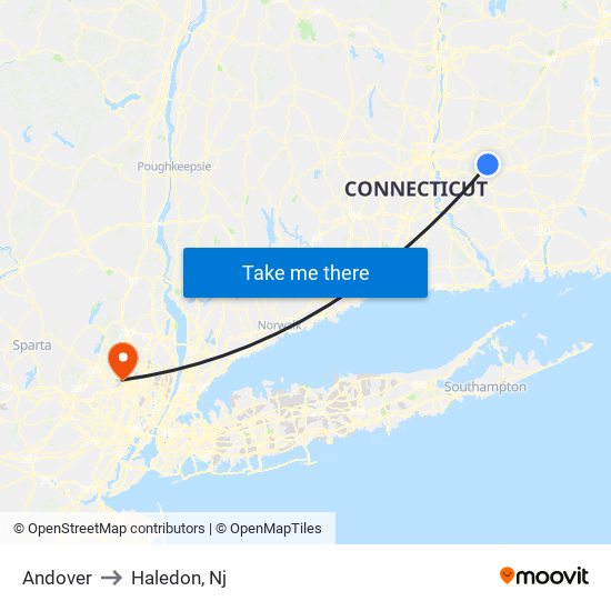 Andover to Haledon, Nj map