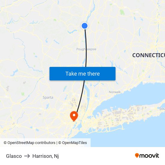 Glasco to Harrison, Nj map