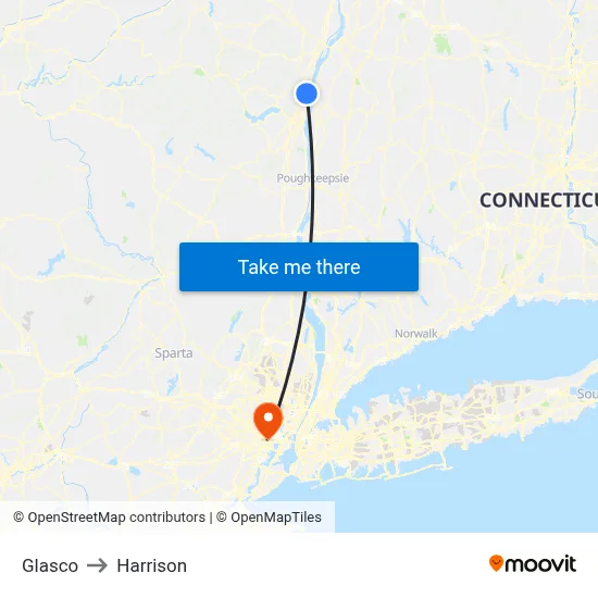 Glasco to Harrison map
