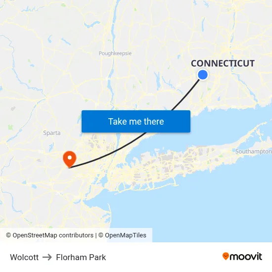 Wolcott to Florham Park map