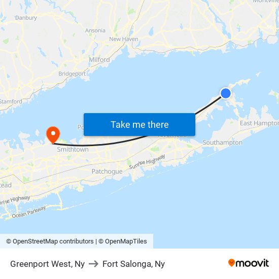 Greenport West, Ny to Fort Salonga, Ny map