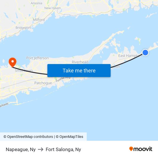 Napeague, Ny to Fort Salonga, Ny map