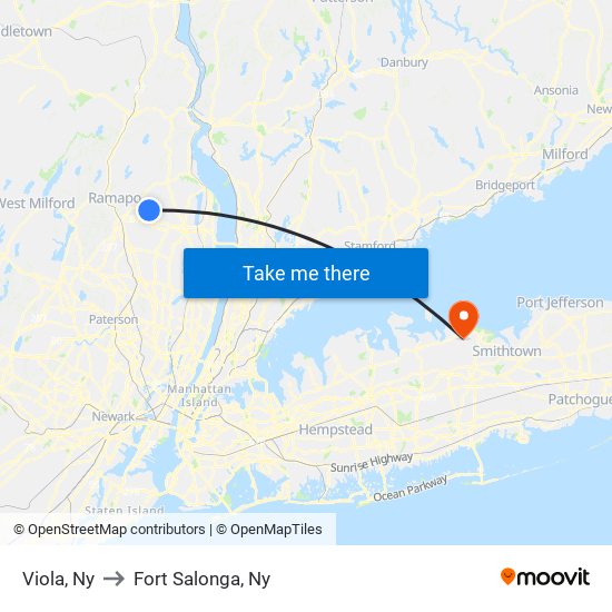 Viola, Ny to Fort Salonga, Ny map