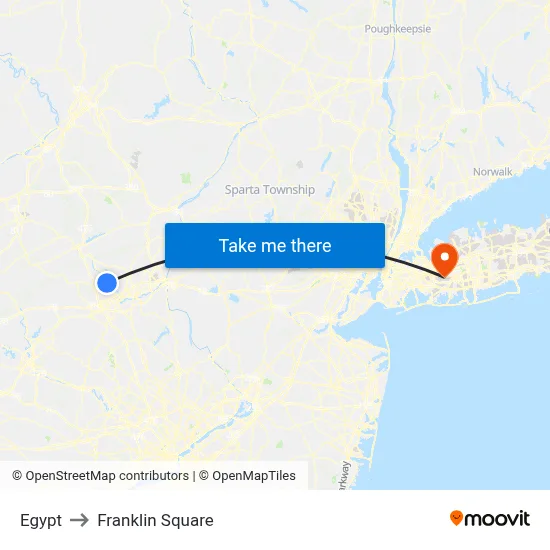 Egypt to Franklin Square map
