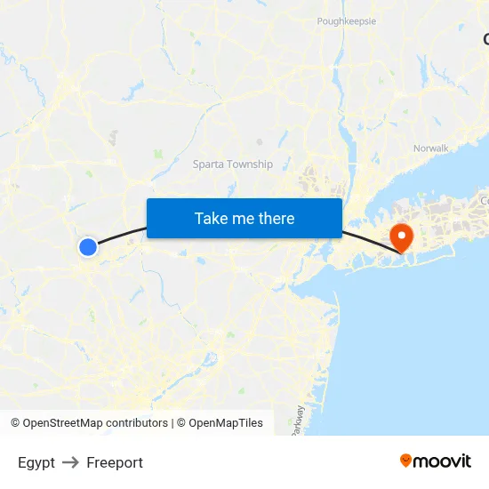 Egypt to Freeport map