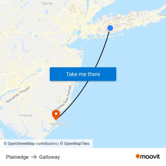 Plainedge to Galloway map