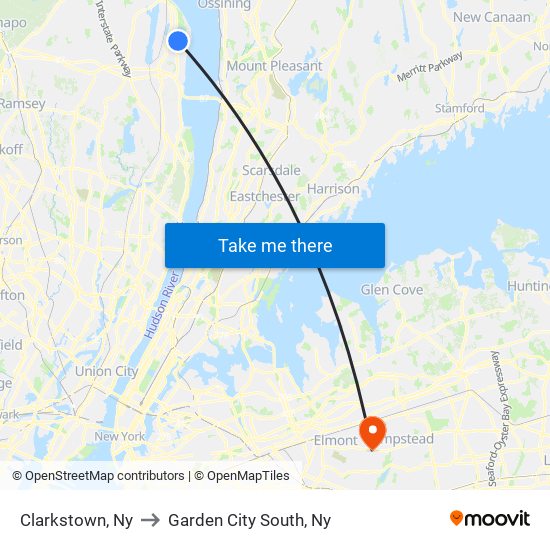 Clarkstown, Ny to Garden City South, Ny map