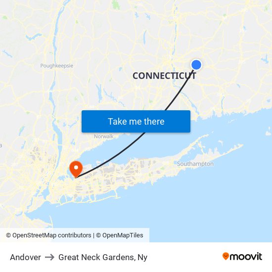 Andover to Great Neck Gardens, Ny map