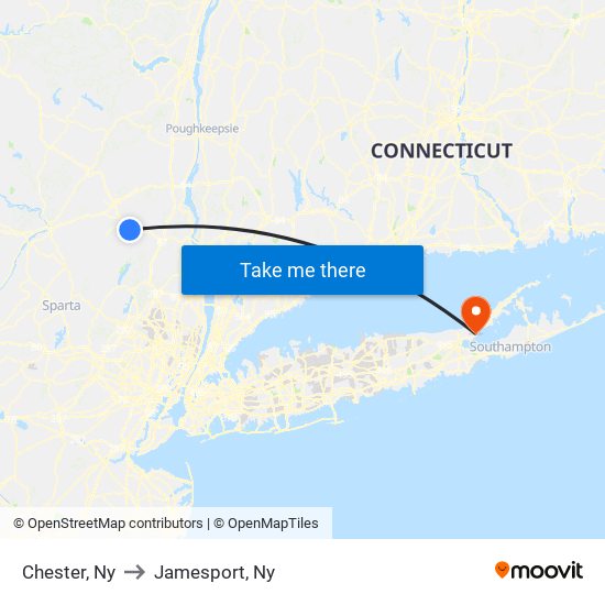 Chester, Ny to Jamesport, Ny map