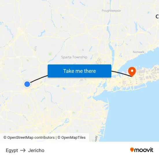 Egypt to Jericho map