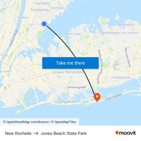 New Rochelle to Jones Beach State - City 75896 City 76075