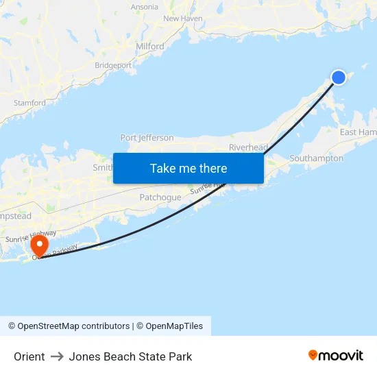 Orient to Jones Beach State Park map