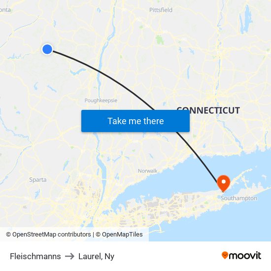 Fleischmanns to Laurel, Ny map