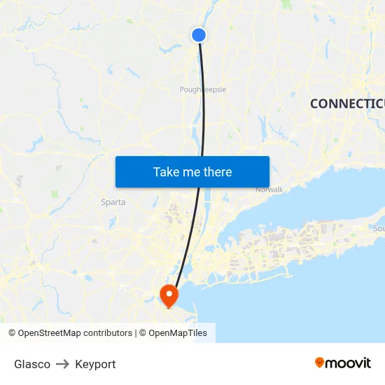Glasco to Keyport map
