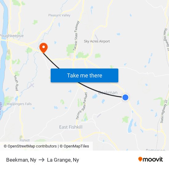 Beekman, Ny to La Grange, Ny map