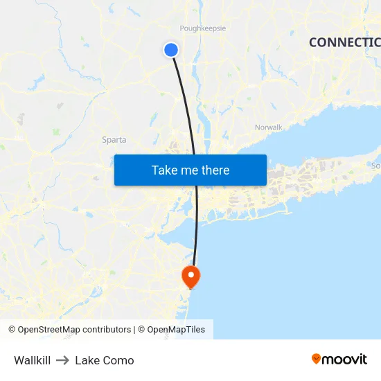Wallkill to Lake Como map