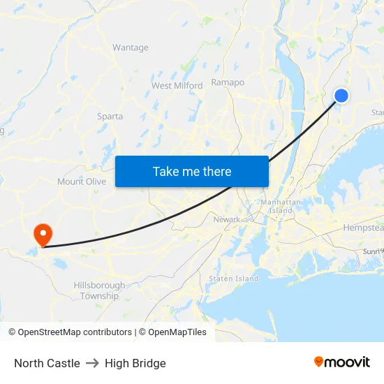 North Castle to High Bridge map