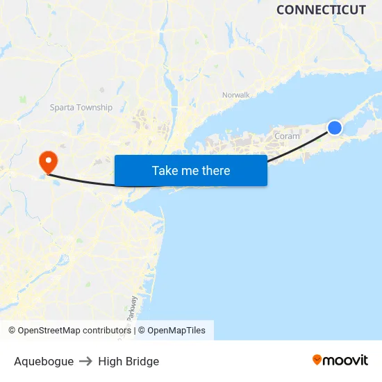 Aquebogue to High Bridge map