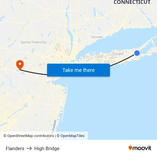 Flanders to High Bridge map