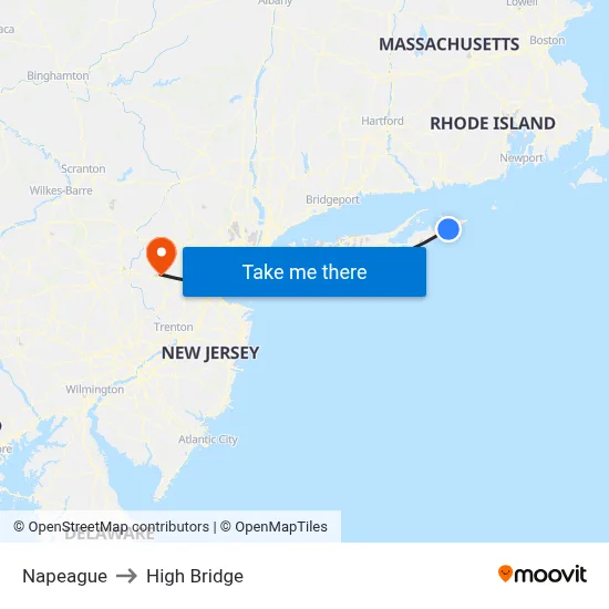 Napeague to High Bridge map