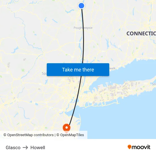 Glasco to Howell map