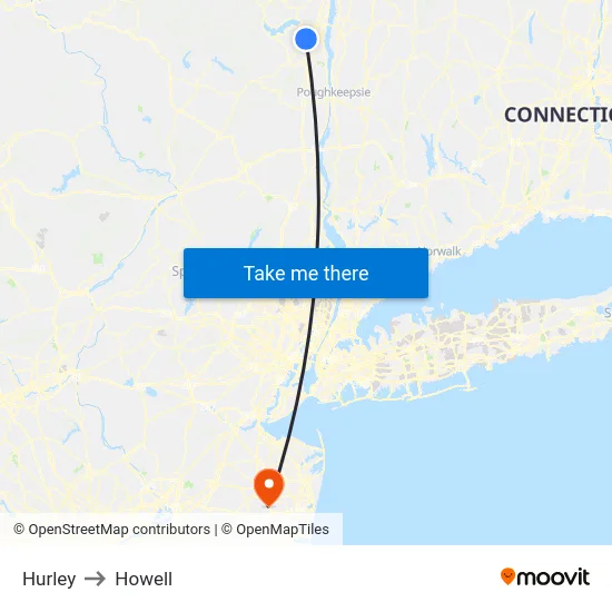 Hurley to Howell map