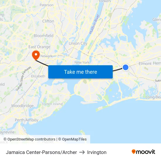 Jamaica Center-Parsons/Archer to Irvington map