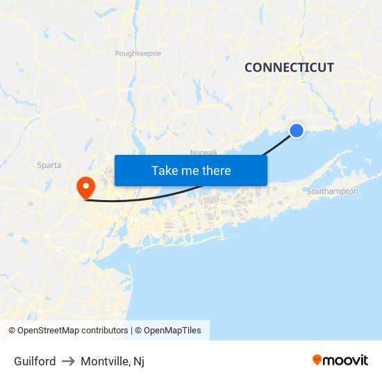 Guilford to Montville, Nj map
