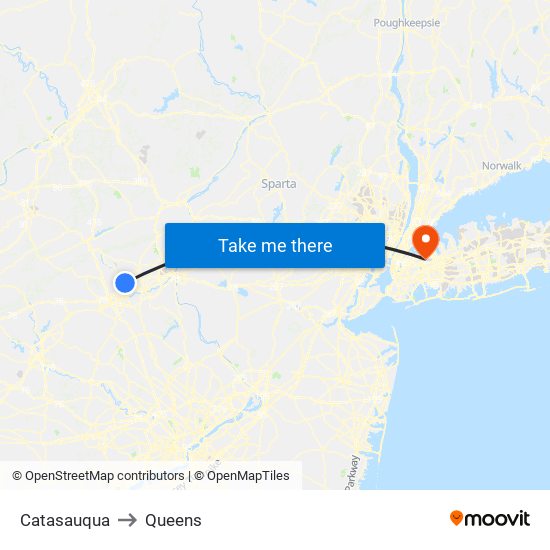 Catasauqua to Queens map