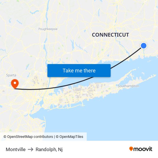 Montville to Randolph, Nj map