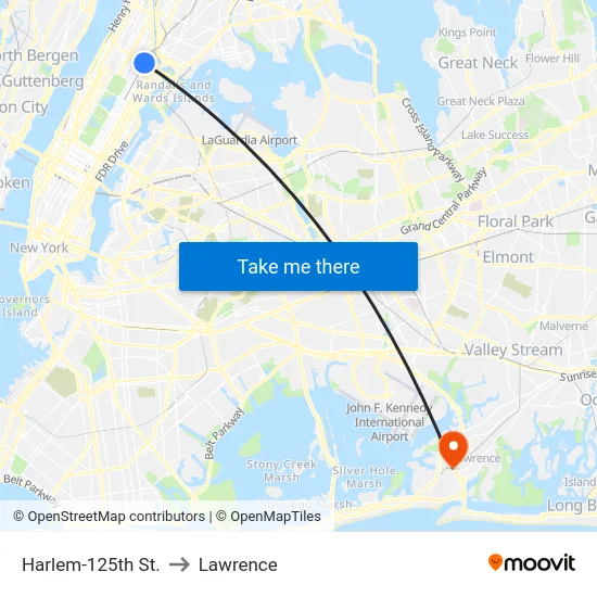 Harlem-125th St. to Lawrence map
