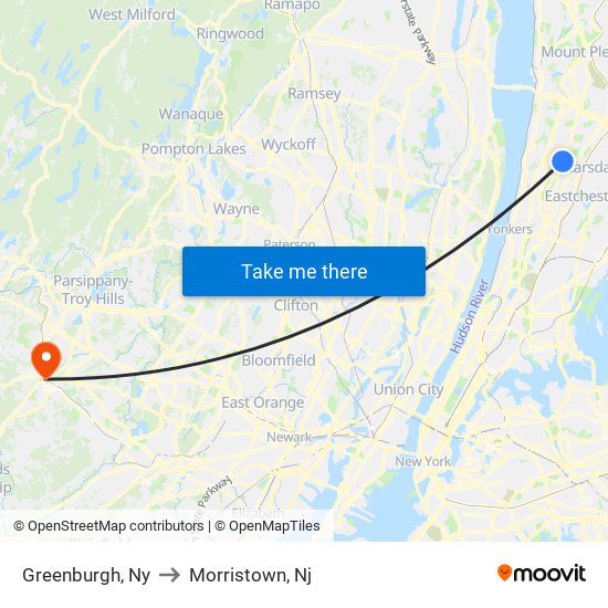 Greenburgh, Ny to Greenburgh, Ny map