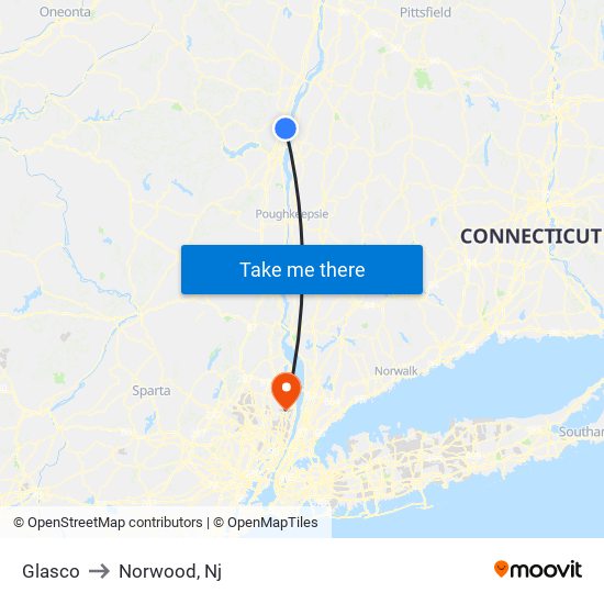 Glasco to Norwood, Nj map