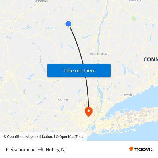 Fleischmanns to Nutley, Nj map