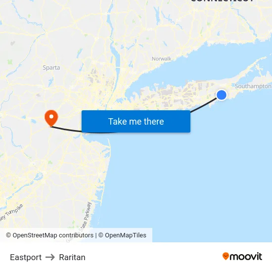 Eastport to Raritan map