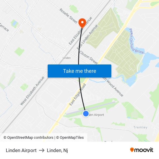 Linden Airport to Linden, Nj map