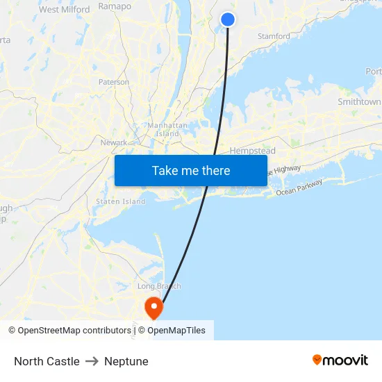 North Castle to Neptune map