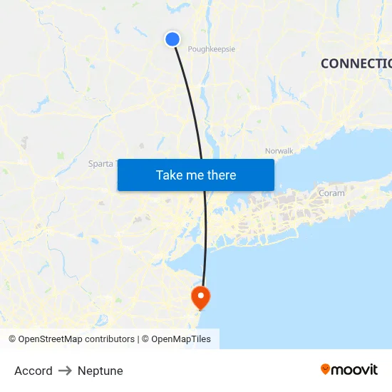 Accord to Neptune map