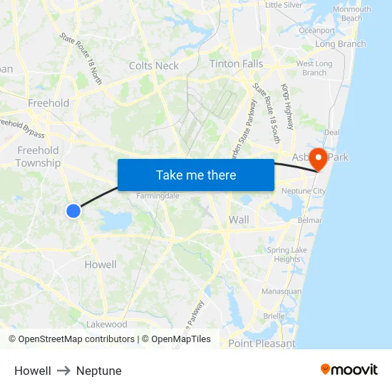 Howell to Neptune map