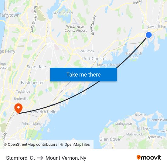 Stamford, Ct to Mount Vernon, Ny with public transportation