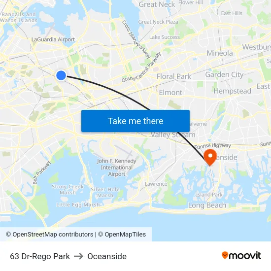 63 Dr-Rego Park to Oceanside map