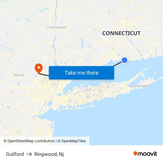 Guilford to Ringwood, Nj map