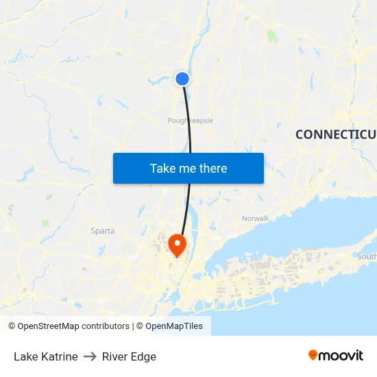 Lake Katrine to River Edge map