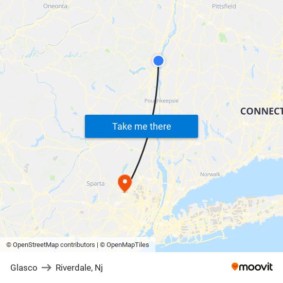 Glasco to Riverdale, Nj map