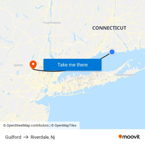 Guilford to Riverdale, Nj map