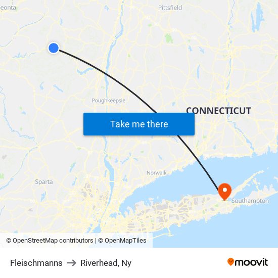 Fleischmanns to Riverhead, Ny map