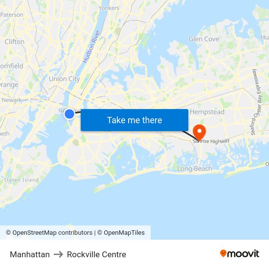 Manhattan to Rockville Centre, Ny with public transportation