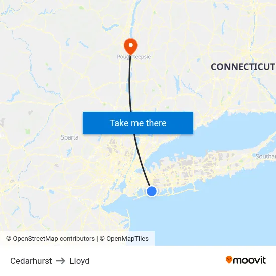 Cedarhurst to Lloyd map